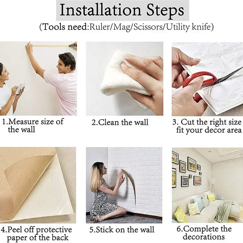 Papier peint auto-adhésif 3D en brique de mousse Antique, 70cm x 1/5/10m, décoration pour salon et chambre à coucher, autocollant mural 3d étanche