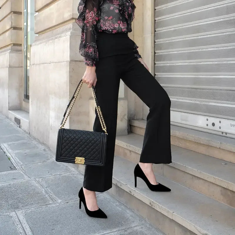 Femmes pompes Sexy daim Ponited orteils talons hauts mode bureau Stiletto fête rouge chaussures de mariage femme confort femmes chaussures