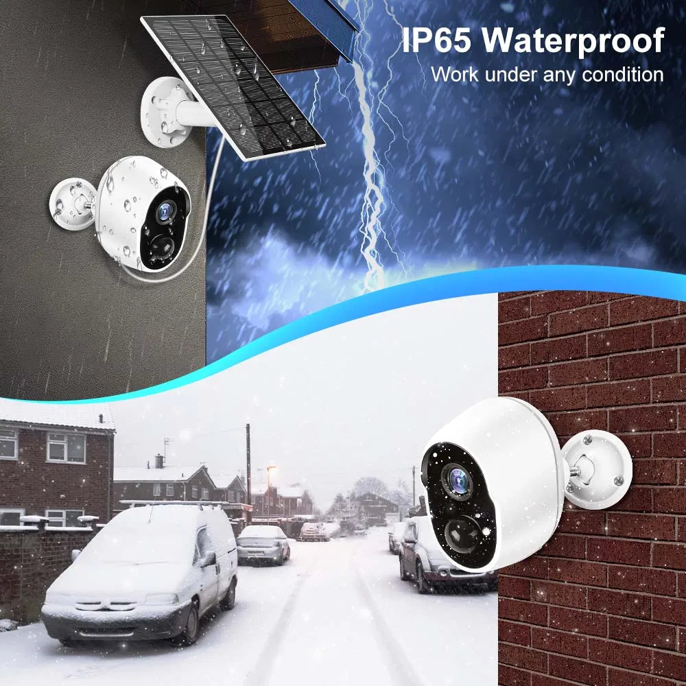 REHENT 3MP 9000mAh batterie WIFI caméras de Surveillance Tuya maison intelligente Protection de sécurité extérieure sans fil CCTV caméra panneau solaire