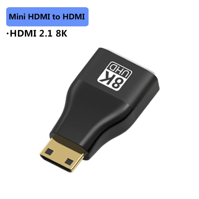 Adaptateur HDMI 2.1, 8K, Angle droit de 90 à 270 degrés, convertisseur mâle à femelle, connecteur d'extension de câble HDMI pour TV, ordinateur portable, moniteur