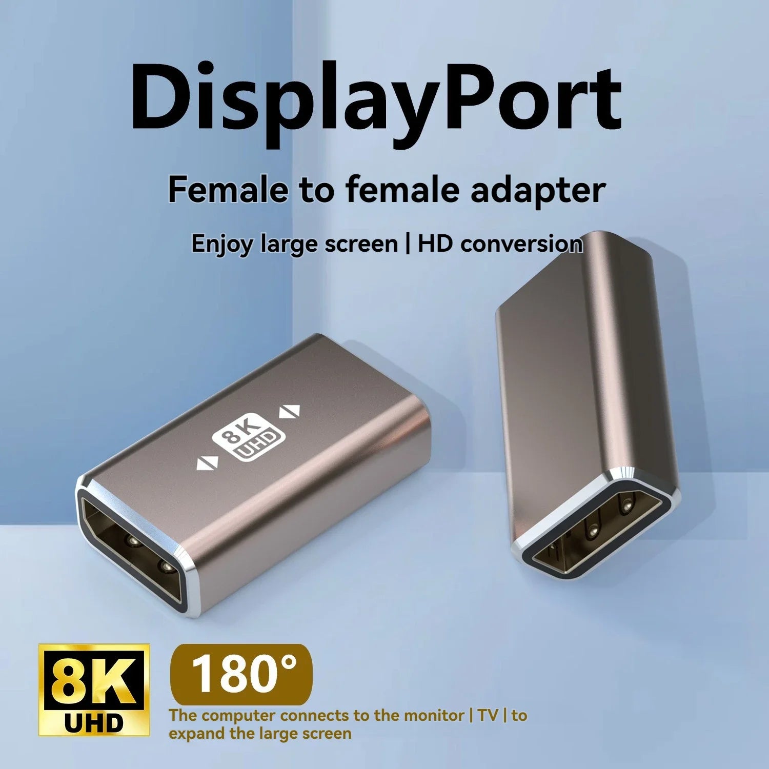 DP mâle à femelle coude à Angle droit de 90 degrés affichage de carte graphique d'ordinateur convertisseur Displayport 4K144hz tête de direction HD 8k