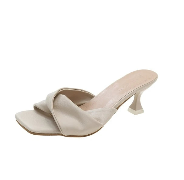 Mules à bout pointu et talons hauts pour femmes, pantoufles à la mode, couleurs mélangées, diapositives à enfiler, sandales de strip-teaseuse pour fête d'été, 2024