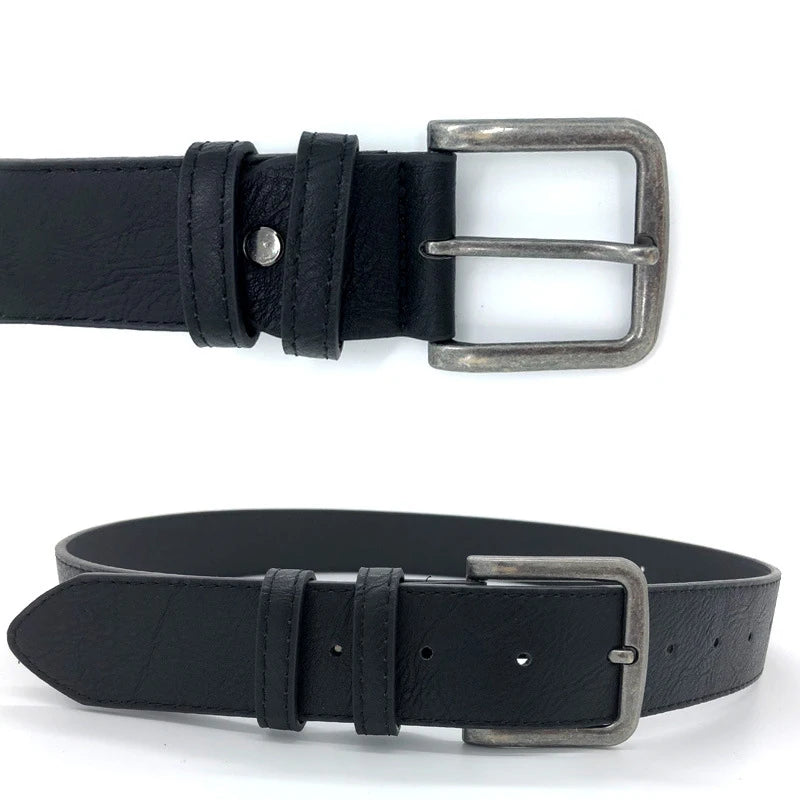 1pc Ceinture Pour Hommes Ceinture En Cuir Pu De Haute Qualité Jeans Classique Réglable En Métal Pom Boucle Ceinture Pour Hommes Cadeaux Entreprises Loisirs Nouveau