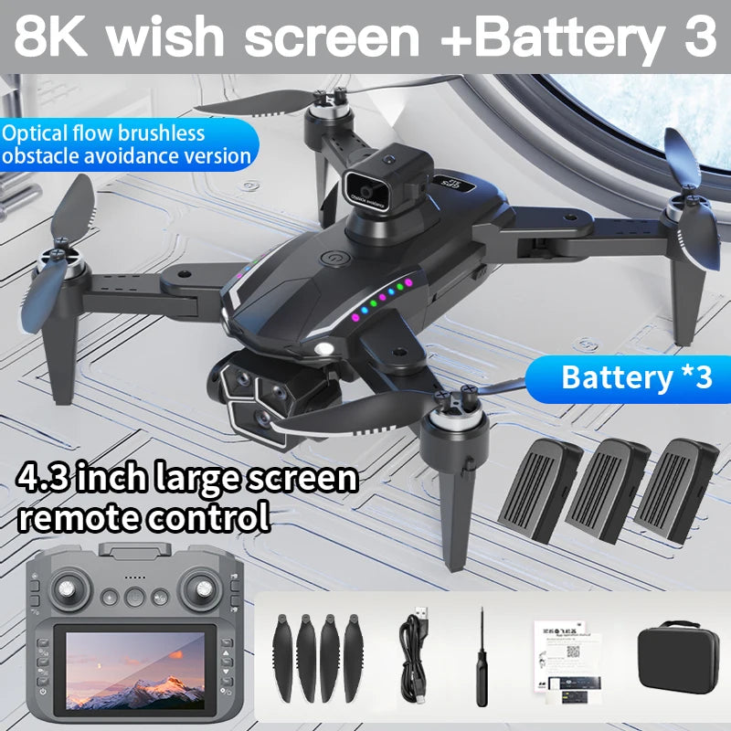 Xiaomi Mijia S12 Drone 8K professionnel GPS HD caméra Drones 5G WIFI 4k 4.3 pouces grand écran télécommande quadrirotor RC Dron