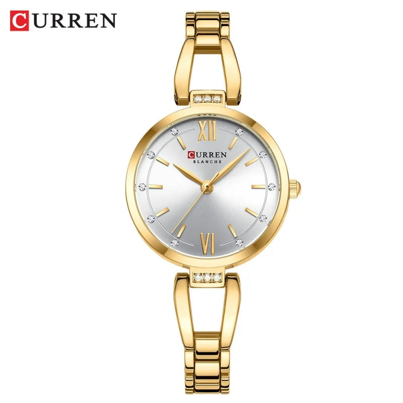 CURREN 9092 montres à Quartz femmes Bracelet élégant Bracelet en acier inoxydable strass mode dames montre Simple cadeaux reloj mujer