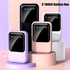 3*18650 étuis de batterie externe boîte de rangement de batterie affichage numérique USB Type C Charge coque de bricolage pour iPhone Xiaomi 18650 boîte de batterie