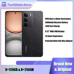 Realme C75 4G Smartphone 6.72 ''8GB RAM 128GB 256GB ROM IP69 résistance à l'eau et à la poussière qualité militaire 5828mAh 45W chargeur rapide téléphone