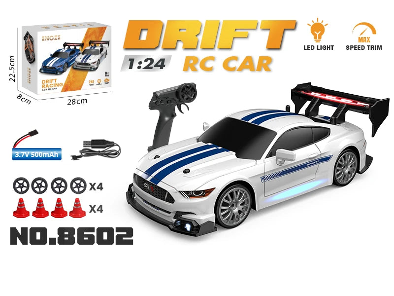 1:24 haute vitesse RC dérive voiture 2.4G 4WD télécommande Mini voiture de course compétition voiture de course jouet pour les enfants