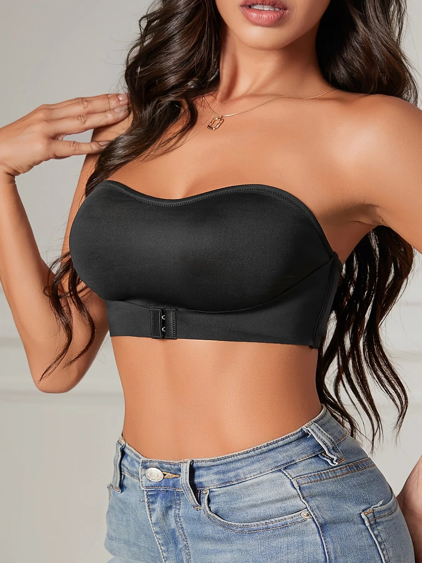 Strapless bra, underwire and padded bra, women's underwear and panties