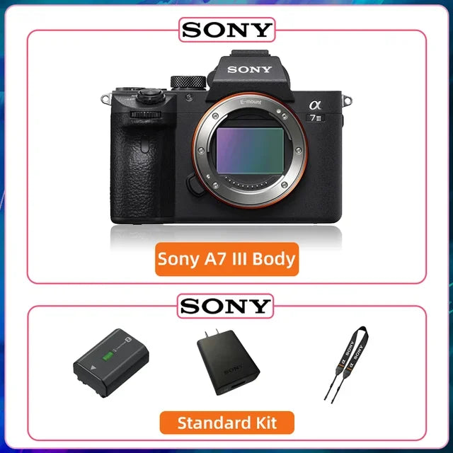 Sony Alpha A7 III appareil photo numérique Compact sans miroir plein cadre photographe professionnel photographie 4K vidéo 24.20MP A7III A7M3