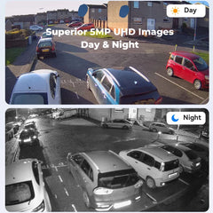 Camhipro-Caméra de surveillance IP WiFi breton 5MP, dispositif de sécurité sans fil, anti-vandalisme, avec détection humanoïde, carte SD Onvif, codec H.disparates