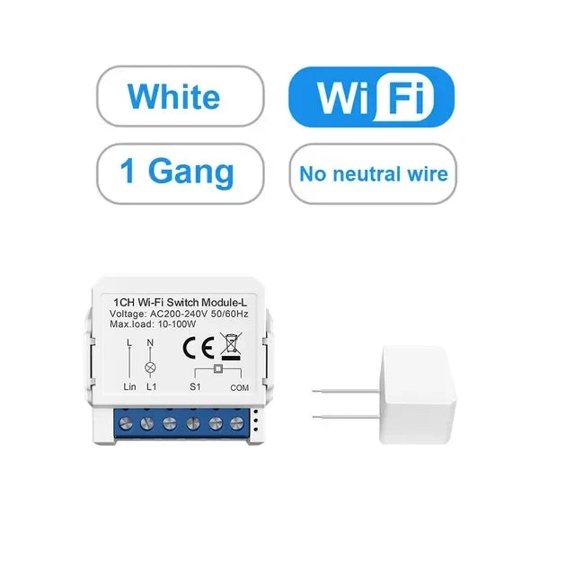 MIUCDA Tuya WiFi/Zigbee Module intelligent, interrupteur d'éclairage bricolage disjoncteur neutre/pas de commande de fil neutre fonctionne avec Alexa Google Home