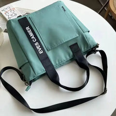 Sac à main en toile imperméable et Nylon, fourre-tout décontracté de grande capacité, sacoches simples à la mode pour écolière, nouvelle collection 2024