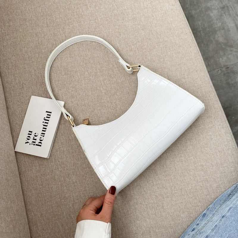Sac Rétro Casual Femmes Fourre-tout Sacs à bandoulière Femme Cuir Couleur Unie Chaîne Sacs à main pour Femmes сумки