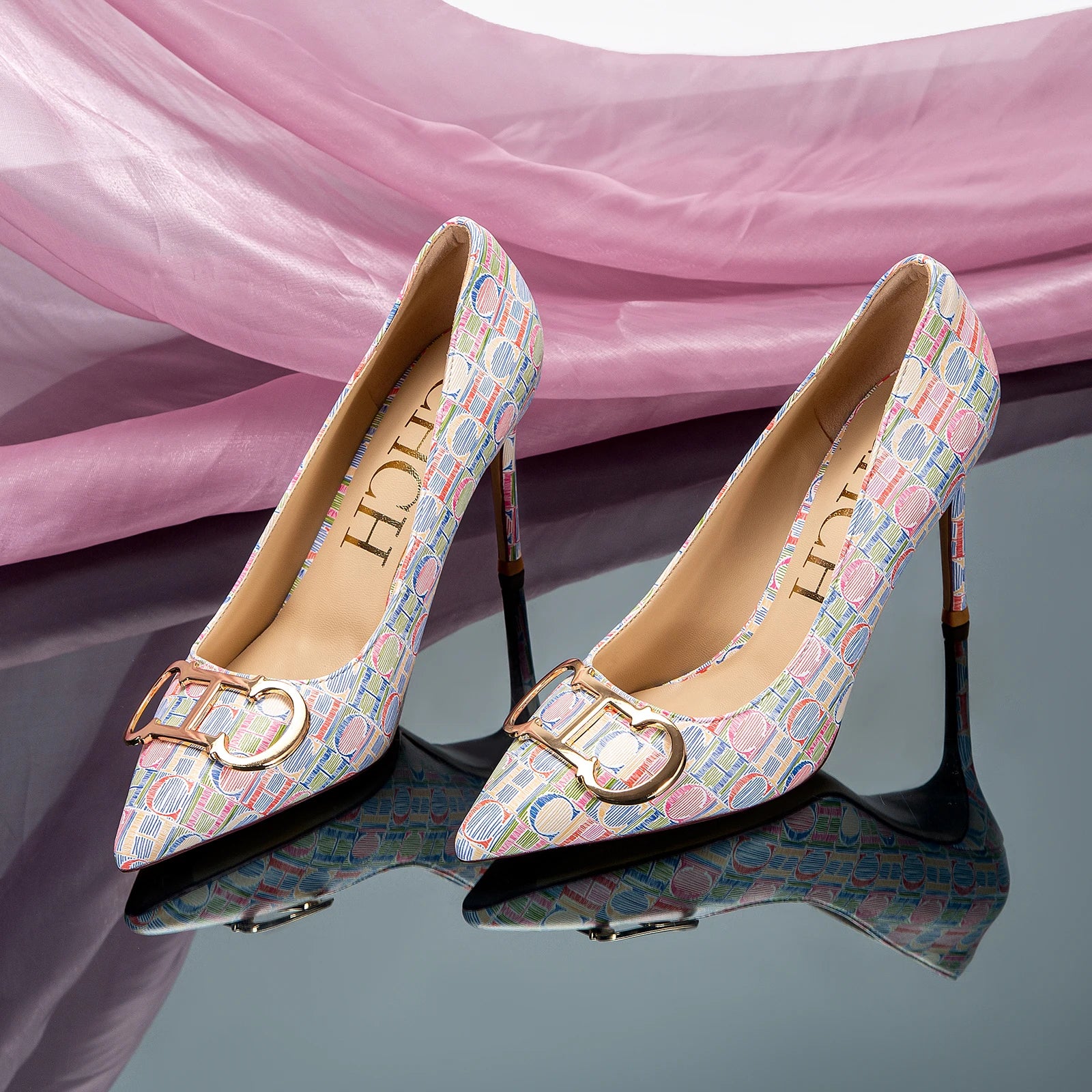 Marque de luxe chaussures pour femmes talons hauts affaires chaussures simples décontractées talon haut fin tête pointue