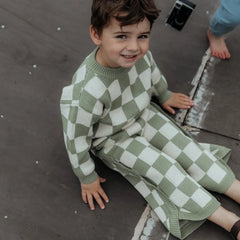 Pull à carreaux pour enfants, pull pour bébé, 100% coton, tenues Buffalo