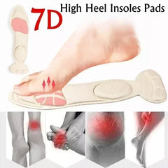 Semelles intérieures en mousse à mémoire de forme 7D pour femmes, chaussures à talons hauts 2 en 1, semelle intérieure antidérapante découpable, confortables et respirantes, coussinets de chaussures de Massage des pied