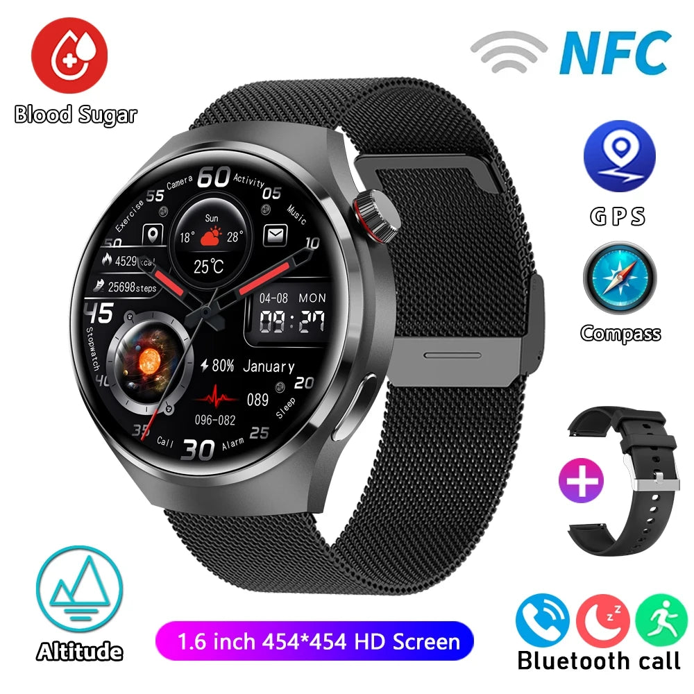 Pour HUAWEI montre Pro GPS NFC montre intelligente hommes 360*360 AMOLED écran fréquence cardiaque Bluetooth appel IP68 étanche homme Smartwatch 2024