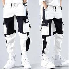 Pantalon Cargo pour hommes avec multi-poches, boucle d'entrejambe profonde, coupe ample, Hip Hop, Streetwear, pantalon Long ample de printemps pour hommes