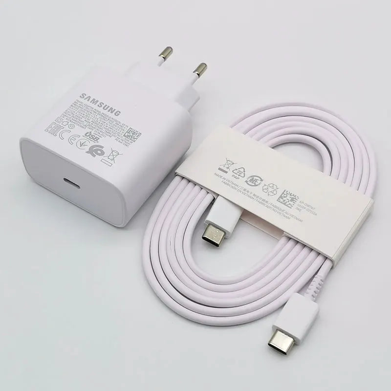 Samsung-Chargeur super rapide 45W, adaptateur 1.8m, type C pour Galaxy S24, S23, S22, S21, S20, Note 20 Ultra, 10 Z Flip, possède 6, 5, 4, 3, 2