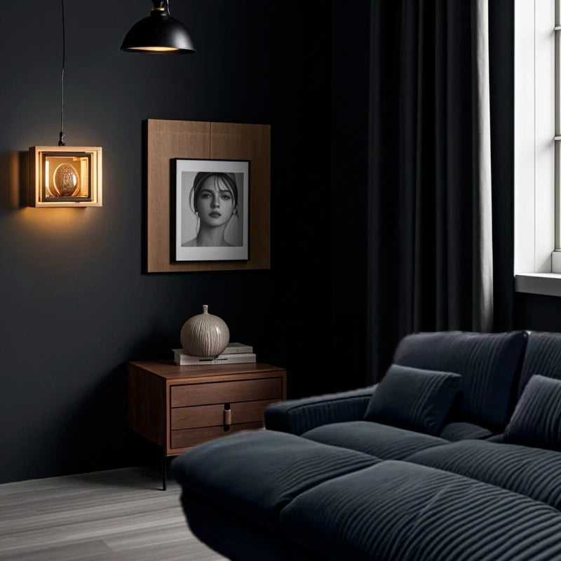 Canapé-lit Double en velours côtelé de luxe, Style italien rétro, pour salon, Compression sous vide, lavable, personnalisable