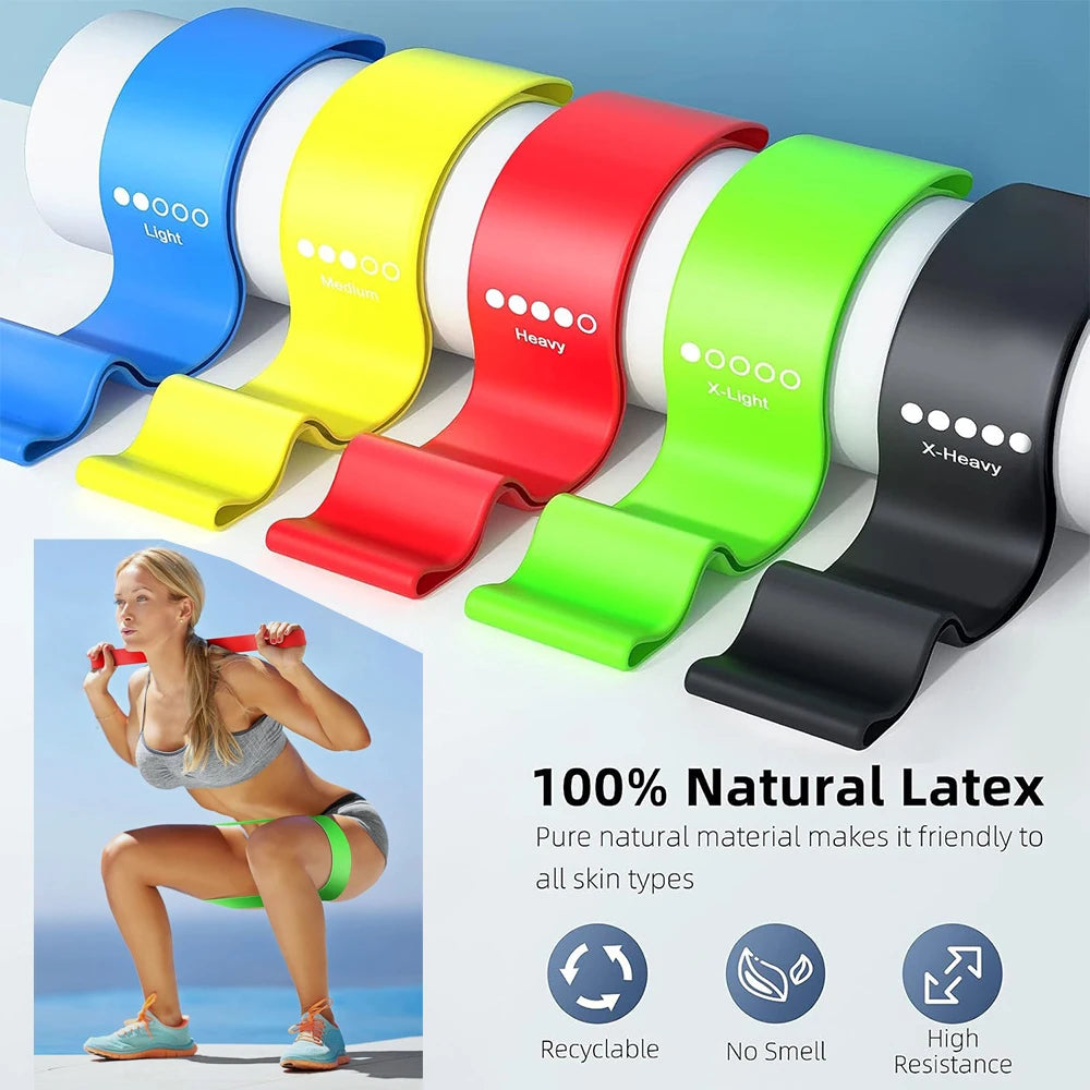 Bandes de résistance TPE, ensemble de Fitness, bandes à boucle en caoutchouc, entraînement de force, extenseur, équipement de gymnastique de Yoga, boucle en caoutchouc élastique