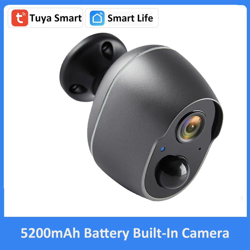 Tuya 5200 mAh batterie rechargeable solaire WiFi sécurité 3MP FHD CCTV caméra 135 ° grand Angle de vue 4X Zoom numérique Alexa Google caméra