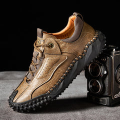 Chaussures en cuir décontractées avec ChimDesign Convient à la taille pour le printemps/automne Baskets de randonnée en plein air Hommes Convient à la Size38-45