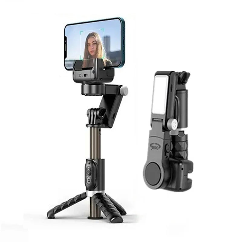 Roreta bureau suivant le Mode de prise de vue stabilisateur de cardan perche à Selfie trépied avec lumière de remplissage pour téléphone portable Smartphone