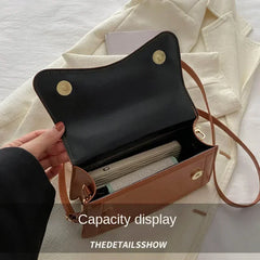 Sac à main en cuir PU de bonne qualité pour femmes, sac à bandoulière de couleur unie, petit fourre-tout pour femmes et filles