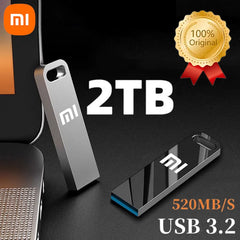 Xiaomi 2 to USB 3.2 clé USB haute vitesse métal U disque TypeC clé mémoire étanche SSD stockage PC téléphone transfert de données Portable