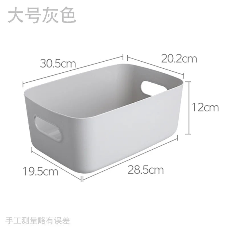 Panier de rangement divers, boîte de rangement de collations de bureau pour étudiants, boîte de rangement de cosmétiques en plastique, boîte de tri de cuisine domestique, boîte de maquillage