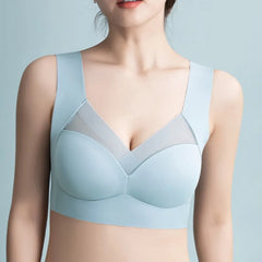 Femme haut soutien-gorge Sexy Push Up soutien-gorge sans couture glace sous-vêtements en soie femmes sans armatures anneau sommeil Lingerie Fitness sport Bralette Invisible