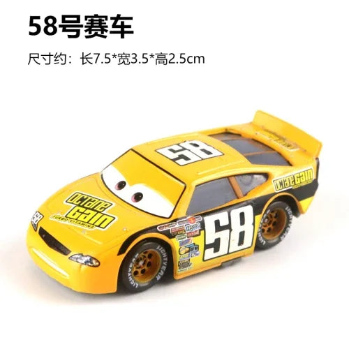 Tous les styles Disney Pixar Cars métal moulé sous pression voitures modèle Lightning McQueen alliage voiture numéro 4.19.28.36.51 101 série de course jouet