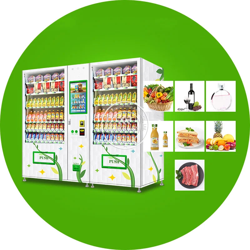 Distributeur automatique réfrigéré combiné pour aliments et boissons, bière, boissons froides, eau