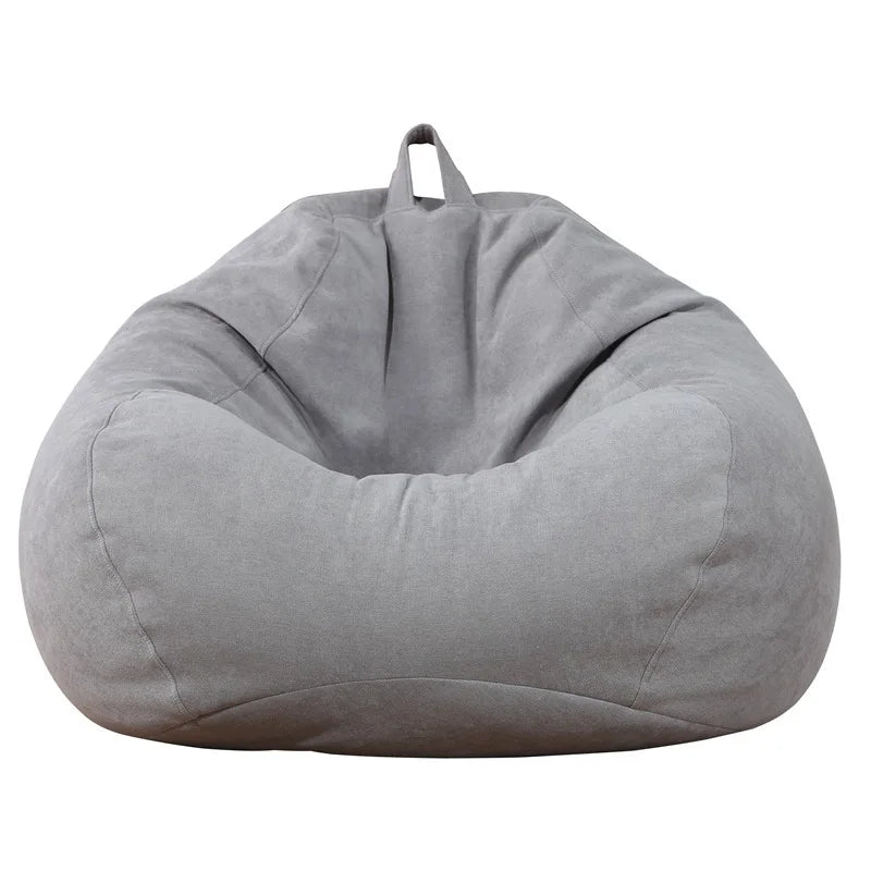 Bean Bag Chair without Filling Stuffed Giant Beanbag Sofa Bed Thick Linen Flocking Pouf Ottoman Seat Puff Lounge Furniture