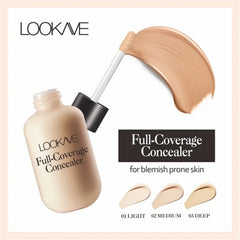 Crème de fond de teint mate pour le visage, liquide professionnel dissimulant les yeux, cernes, correcteur longue durée, cosmétique, 12ml