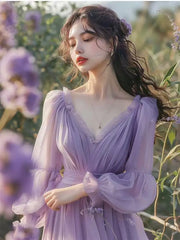 Haute qualité été élégant mode imprimé fleuri Robe femme demi manches décontracté à lacets Robe femmes Vintage Robe en mousseline de soie