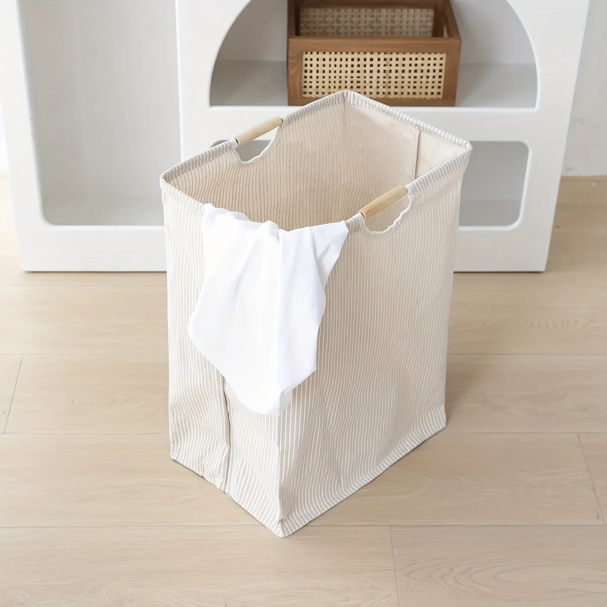 Grand panier à linge à double poignée, panier à linge sale pour chambre à coucher, salle de bain, imperméable, autoportant, grand panier à linge 1 pièce
