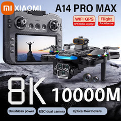 Xiaomi A14 Pro Max Drone aérien 8K HD double caméra 5G WIFI GPS moteur sans brosse flux optique évitement d'obstacles RC Drone 10000M