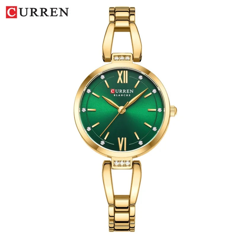 CURREN 9092 montres à Quartz femmes Bracelet élégant Bracelet en acier inoxydable strass mode dames montre Simple cadeaux reloj mujer