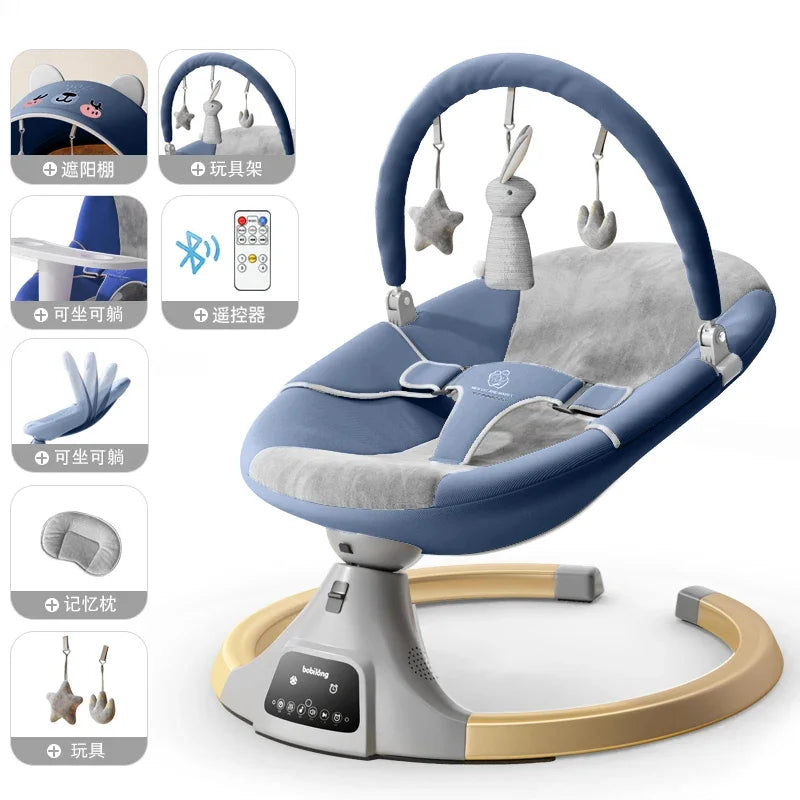 Chaise à bascule électrique pour bébé, berceau de sécurité, chaises à bascule pour nouveau-né, berceaux pour dormir de 0 à 3 ans
