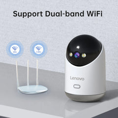 Lenovo 5MP WiFi caméra maison intelligente caméra IP intérieure couleur nuit suivi automatique sécurité CCTV Surveillance bébé moniteur