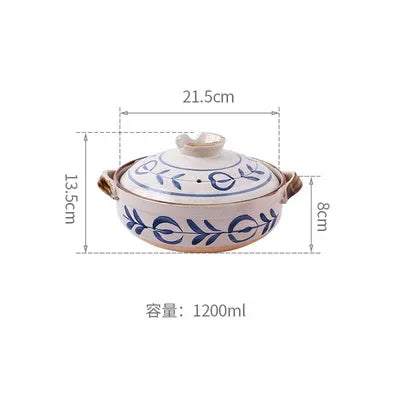 Casserole en céramique de Style japonais, petite casserole noire en argile, ustensiles de cuisine pour la maison, fournitures de cuisine, casserole à soupe, 1 pièces