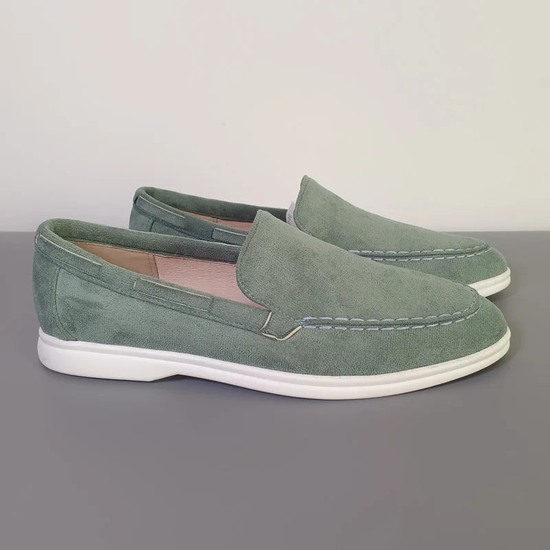 Mocassins classiques en cuir suédé pour hommes, chaussures décontractées, marque de luxe, respirantes, à enfiler, chaussures de conduite
