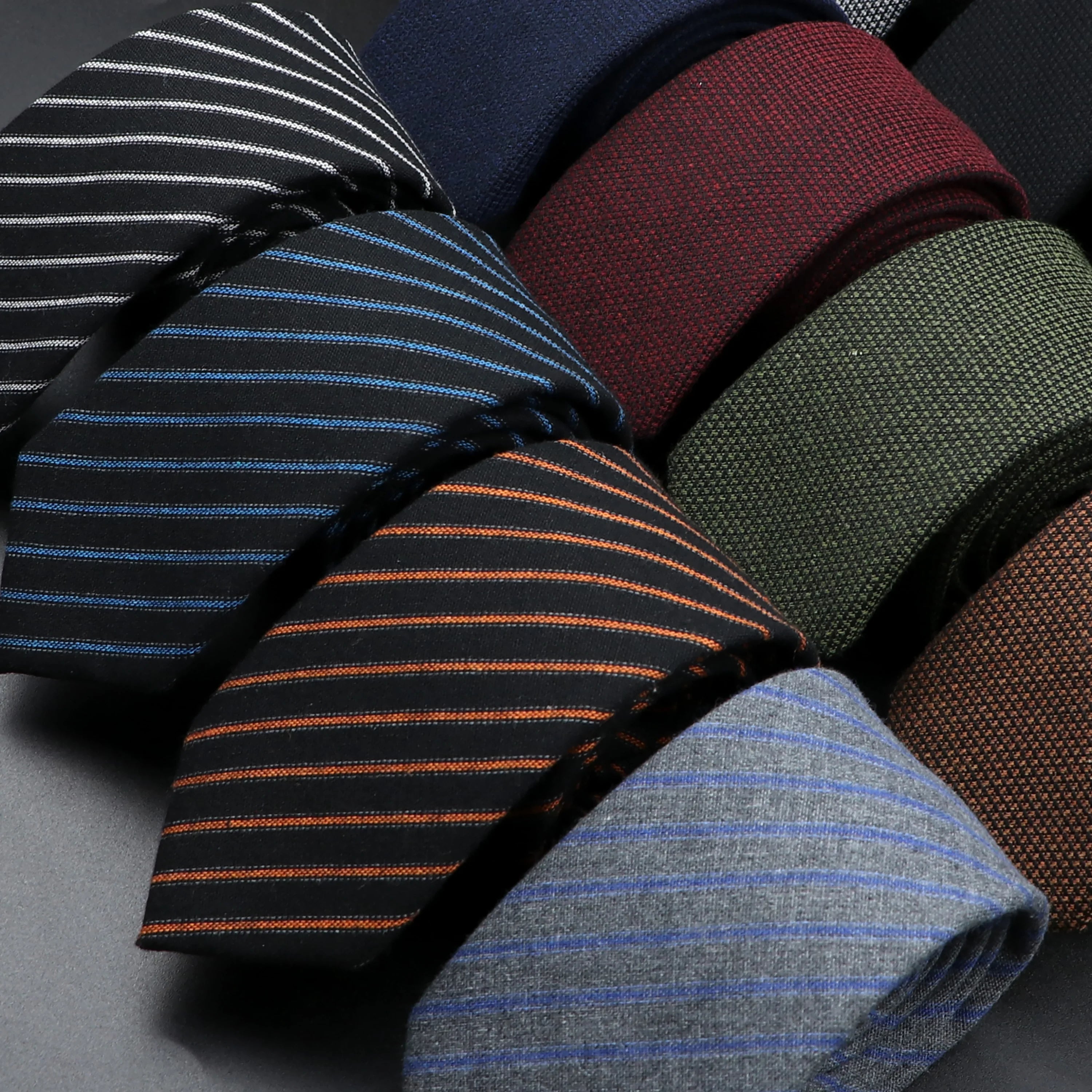 Cravates pour hommes 6cm classique coton fait à la main Skinny cou cravates solide rayé étroit col mince cravate décontracté à carreaux cravate homme cravat cadeau