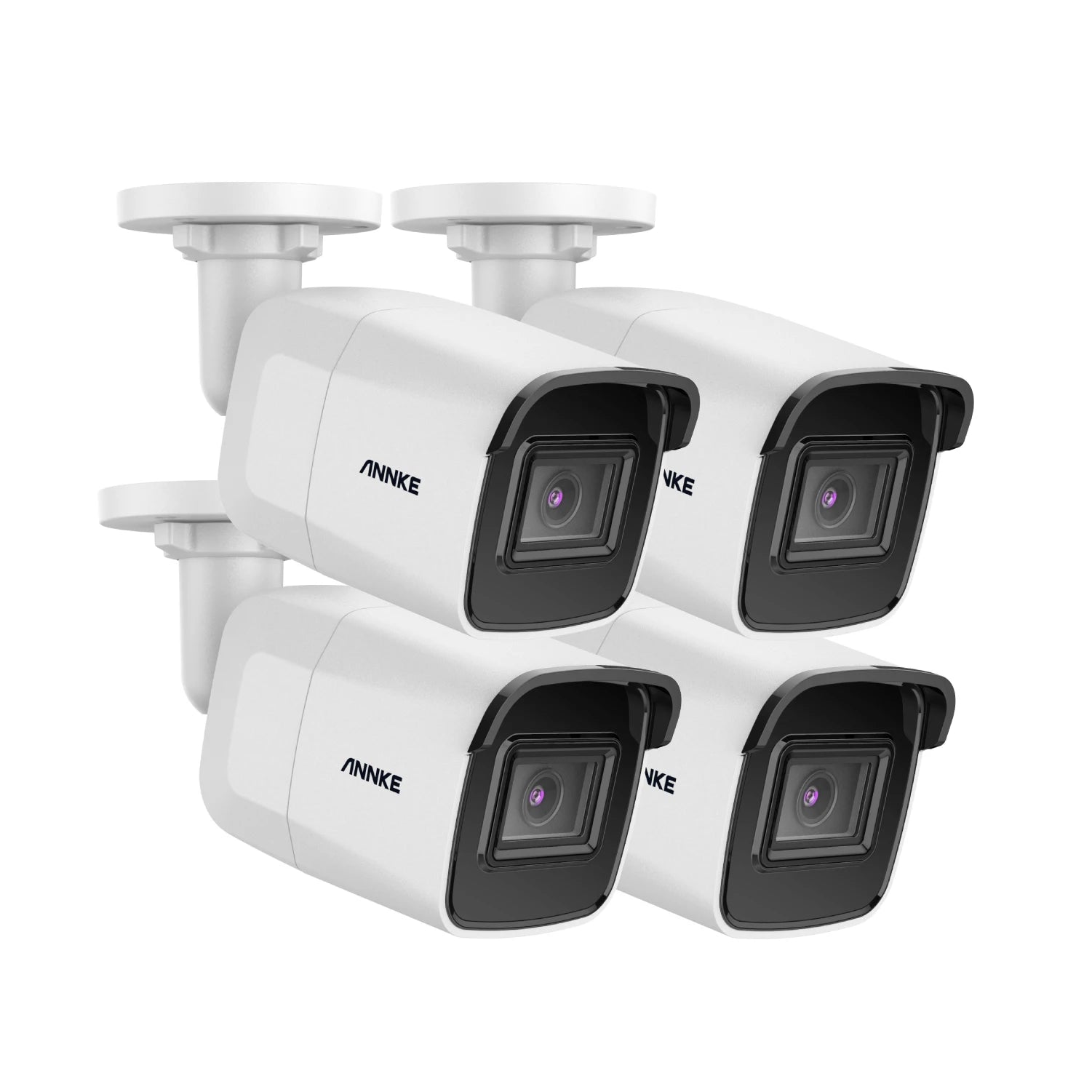 ANNKE 4X Ultra HD 8MP POE caméra 4K extérieur intérieur résistant aux intempéries réseau de sécurité balle EXIR Vision nocturne alerte e-mail Kit de caméra