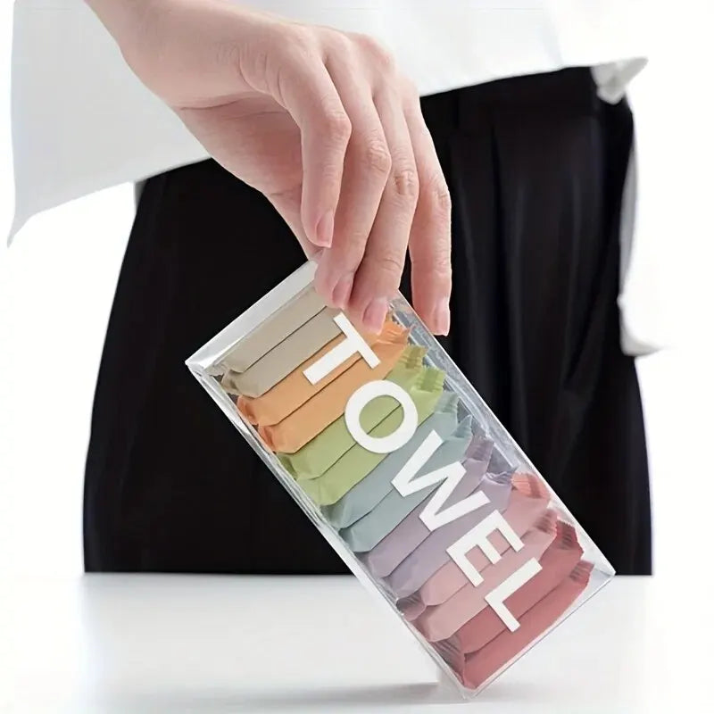 14 pièces/boîte gant de toilette jetable serviette de voyage Portable épaissi compressé visage nettoyage beauté serviette carrée