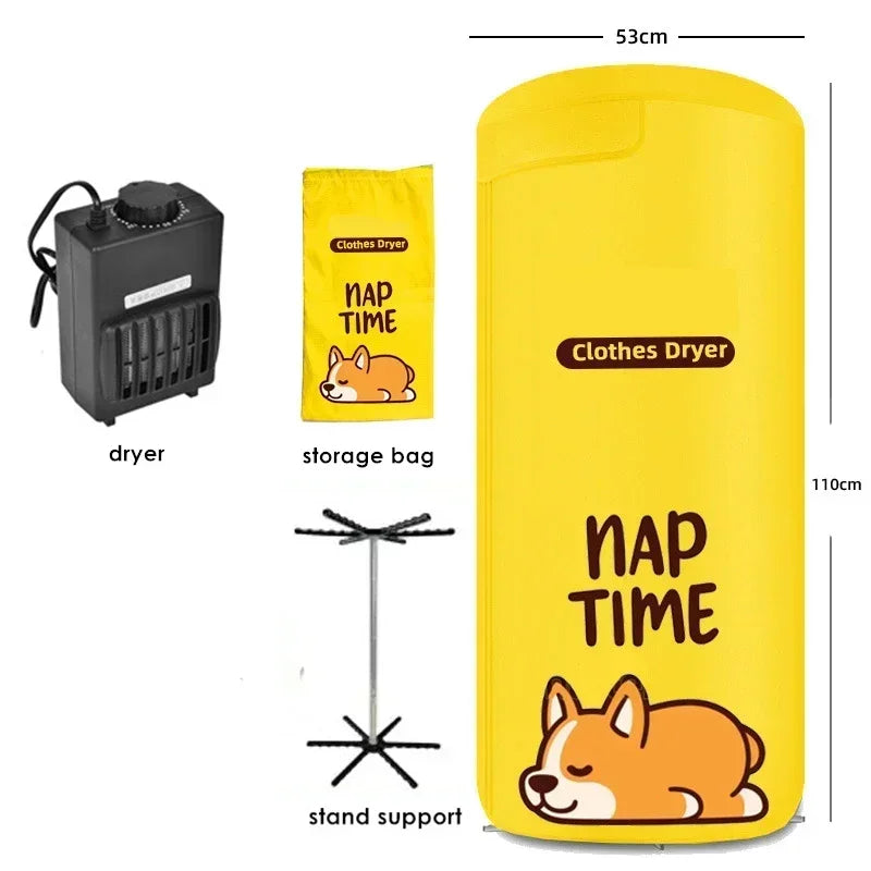 Sèche-linge électrique Portable en acier inoxydable, 220V, Support de séchage pliable à Air chaud