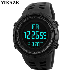 Montre pour hommes sport montres numériques pour homme grand cadran lumineux étanche réveil multifonction militaire électronique montre-bracelet